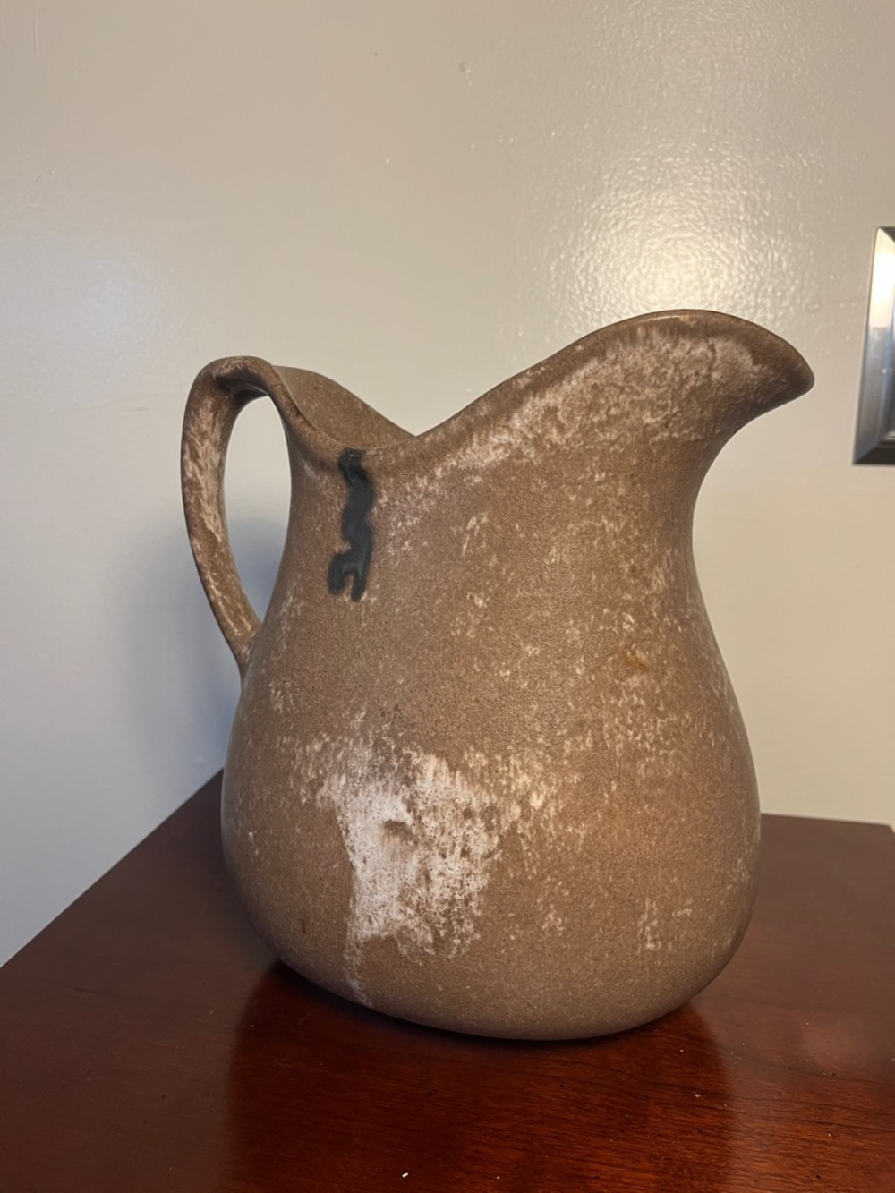 Signed McCarty pottery Nutmeg Ceramic Pitcher - Earthen Home Accent